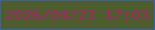 文字の大きさ：1、枠の色：3a60a6、背景の色：4e5d2e、文字の色：a42468 無料ブログパーツのブログ時計