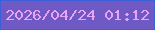 文字の大きさ：1、枠の色：3a61d9、背景の色：6e59c5、文字の色：eaa3f7 無料ブログパーツのブログ時計