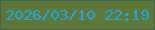 文字の大きさ：1、枠の色：3a6451、背景の色：5e7638、文字の色：1bace6 無料ブログパーツのブログ時計