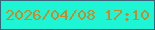 文字の大きさ：5、枠の色：3a6479、背景の色：1df5d4、文字の色：c88929 無料ブログパーツのブログ時計