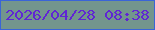文字の大きさ：5、枠の色：3a64d7、背景の色：73958d、文字の色：6025d4 無料ブログパーツのブログ時計