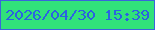 文字の大きさ：2、枠の色：3a65db、背景の色：31e27a、文字の色：2b62e2 無料ブログパーツのブログ時計