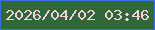 文字の大きさ：5、枠の色：3a6fe5、背景の色：316837、文字の色：f3cfe0 無料ブログパーツのブログ時計