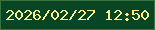 文字の大きさ：2、枠の色：3a723b、背景の色：074525、文字の色：faed8f 無料ブログパーツのブログ時計