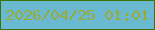 文字の大きさ：3、枠の色：3a7408、背景の色：69bad0、文字の色：9baa36 無料ブログパーツのブログ時計