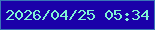 文字の大きさ：3、枠の色：3a75b7、背景の色：1b00a9、文字の色：7ff2d6 無料ブログパーツのブログ時計