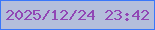 文字の大きさ：3、枠の色：3a77f9、背景の色：b4bedb、文字の色：9147b5 無料ブログパーツのブログ時計