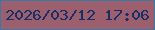 文字の大きさ：3、枠の色：3a78a8、背景の色：9c5f6d、文字の色：172e68 無料ブログパーツのブログ時計