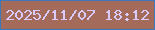 文字の大きさ：3、枠の色：3a79bc、背景の色：a46b5a、文字の色：d9cbfc 無料ブログパーツのブログ時計