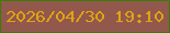 文字の大きさ：5、枠の色：3a7c07、背景の色：92584c、文字の色：dea412 無料ブログパーツのブログ時計