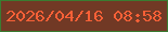 文字の大きさ：5、枠の色：3a7c31、背景の色：713925、文字の色：f86037 無料ブログパーツのブログ時計