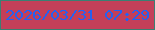 文字の大きさ：4、枠の色：3a7f73、背景の色：c43f59、文字の色：2561f1 無料ブログパーツのブログ時計