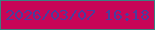 文字の大きさ：1、枠の色：3a8181、背景の色：c80557、文字の色：4a3d9c 無料ブログパーツのブログ時計