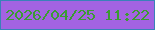 文字の大きさ：5、枠の色：3a81b9、背景の色：a363e2、文字の色：3c9b33 無料ブログパーツのブログ時計