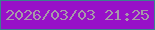 文字の大きさ：4、枠の色：3a828f、背景の色：9711c8、文字の色：a798a9 無料ブログパーツのブログ時計