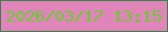 文字の大きさ：4、枠の色：3a8345、背景の色：e084ba、文字の色：60d127 無料ブログパーツのブログ時計