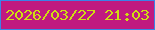文字の大きさ：3、枠の色：3a83e8、背景の色：c01a80、文字の色：cfde12 無料ブログパーツのブログ時計