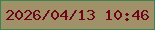 文字の大きさ：4、枠の色：3a8451、背景の色：a19169、文字の色：6f041b 無料ブログパーツのブログ時計