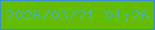 文字の大きさ：3、枠の色：3a8dcf、背景の色：63bb02、文字の色：4bb696 無料ブログパーツのブログ時計