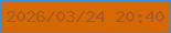 文字の大きさ：1、枠の色：3a8dd4、背景の色：d66800、文字の色：a85b28 無料ブログパーツのブログ時計