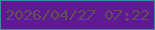 文字の大きさ：5、枠の色：3a8e97、背景の色：5f1992、文字の色：61524f 無料ブログパーツのブログ時計