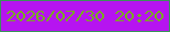 文字の大きさ：5、枠の色：3a925a、背景の色：b614f0、文字の色：79aa22 無料ブログパーツのブログ時計