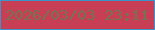 文字の大きさ：5、枠の色：3a93c9、背景の色：c73e55、文字の色：757352 無料ブログパーツのブログ時計