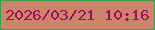 文字の大きさ：3、枠の色：3a9b51、背景の色：cc856b、文字の色：9d115c 無料ブログパーツのブログ時計