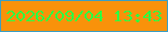 文字の大きさ：5、枠の色：3a9fc4、背景の色：f9920a、文字の色：2dff41 無料ブログパーツのブログ時計