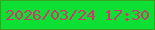 文字の大きさ：3、枠の色：3aa01f、背景の色：0edf35、文字の色：d1386a 無料ブログパーツのブログ時計