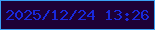 文字の大きさ：5、枠の色：3aa0f4、背景の色：1d0036、文字の色：1929dc 無料ブログパーツのブログ時計
