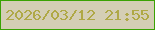文字の大きさ：2、枠の色：3aa203、背景の色：d4ceb5、文字の色：afa846 無料ブログパーツのブログ時計