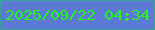 文字の大きさ：1、枠の色：3aa298、背景の色：5c7ad4、文字の色：24f81b 無料ブログパーツのブログ時計