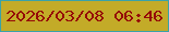 文字の大きさ：5、枠の色：3aa2a8、背景の色：c3ab28、文字の色：950a08 無料ブログパーツのブログ時計