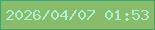 文字の大きさ：1、枠の色：3aa871、背景の色：89bc6a、文字の色：a8f2d0 無料ブログパーツのブログ時計
