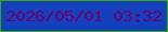 文字の大きさ：5、枠の色：3aa902、背景の色：1340bc、文字の色：6b016d 無料ブログパーツのブログ時計