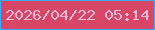文字の大きさ：5、枠の色：3aaafe、背景の色：d84667、文字の色：e8bad8 無料ブログパーツのブログ時計