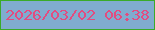 文字の大きさ：4、枠の色：3aab29、背景の色：80accf、文字の色：e24c80 無料ブログパーツのブログ時計