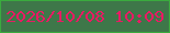 文字の大きさ：3、枠の色：3aab3e、背景の色：3e7749、文字の色：e91a64 無料ブログパーツのブログ時計