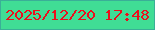 文字の大きさ：5、枠の色：3aaf97、背景の色：40dd95、文字の色：ec0f1c 無料ブログパーツのブログ時計