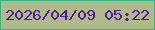 文字の大きさ：1、枠の色：3ab083、背景の色：aebb88、文字の色：5718a0 無料ブログパーツのブログ時計