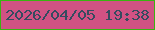 文字の大きさ：4、枠の色：3ab411、背景の色：d15283、文字の色：354b60 無料ブログパーツのブログ時計