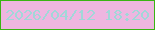 文字の大きさ：3、枠の色：3ab414、背景の色：eeb6e0、文字の色：a1d7d8 無料ブログパーツのブログ時計