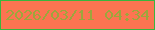 文字の大きさ：1、枠の色：3ab53d、背景の色：fc7451、文字の色：9da63c 無料ブログパーツのブログ時計