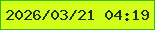 文字の大きさ：3、枠の色：3ab710、背景の色：d2fe1a、文字の色：1e341c 無料ブログパーツのブログ時計