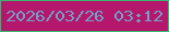 文字の大きさ：1、枠の色：3ab76f、背景の色：b5176c、文字の色：72a1c7 無料ブログパーツのブログ時計