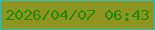 文字の大きさ：5、枠の色：3ab8b4、背景の色：8f9521、文字の色：248a0a 無料ブログパーツのブログ時計