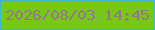 文字の大きさ：4、枠の色：3ab8d3、背景の色：77c814、文字の色：95768e 無料ブログパーツのブログ時計