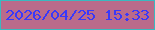 文字の大きさ：1、枠の色：3ab9c0、背景の色：ba6b8b、文字の色：3938fa 無料ブログパーツのブログ時計