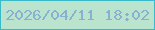文字の大きさ：3、枠の色：3ab9c9、背景の色：bae4ce、文字の色：86b1d1 無料ブログパーツのブログ時計